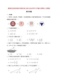 黑龙江省齐齐哈尔市龙江县2025~2026学年八年级上册12月期末数学试题【附解析】