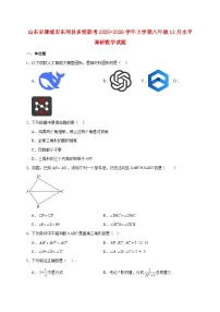 山东省聊城市东阿县多校联考2025~2026学年上册八年级12月水平调研数学试题【附解析】