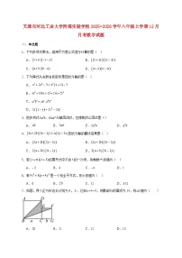 天津市河北工业大学附属实验学校2025~2026学年八年级上册12月月考数学试题【附解析】