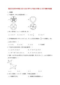 重庆市长寿中学校2025~2026学年九年级上册12月月考数学试题【附解析】