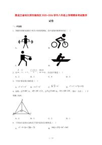 2025-2026学年黑龙江省哈尔滨市南岗区八年级上学期期末考试数学试卷 [附答案]