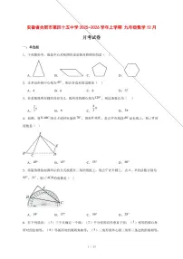 2025-2026学年安徽省合肥市第四十五中学上学期九年级数学12月月考试卷 [附答案]