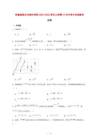 2025-2026学年安徽省淮北市部分学校上学期12月月考九年级数学试卷 [附答案]