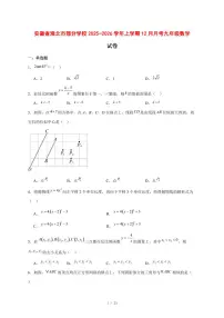 2025-2026学年安徽省淮北市部分学校上学期12月月考九年级数学试卷 [附答案]