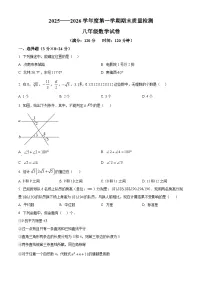 山东省青岛第三十九中学2025-2026学年上学期期末质量检测八年级数学试卷（原卷版+解析版）