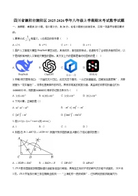 四川省德阳市旌阳区2025-2026学年八年级上学期期末考试数学试题-自定义类型