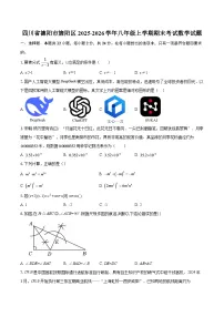 四川省德阳市旌阳区2025-2026学年八年级上学期期末考试数学试题-自定义类型