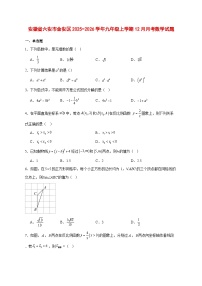 2025-2026学年安徽省六安市金安区九年级上册12月月考数学试卷 [附答案]