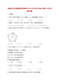 2025-2026学年安徽省六安市金寨县部分校联考九年级上册12月月考数学试卷 [附答案]