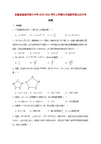 2025-2026学年安徽省宣城市第六中学上册九年级数学第三次月考试卷 [附答案]