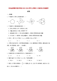 2025-2026学年河北省邯郸市部分学校上册12月联考九年级数学试卷 [附答案]