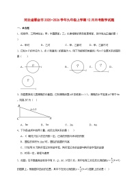 2025-2026学年河北省邢台市九年级上册12月月考数学试卷 [附答案]