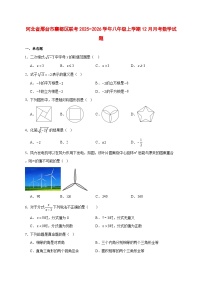 2025-2026学年河北省邢台市襄都区联考八年级上册12月月考数学试卷 [附答案]