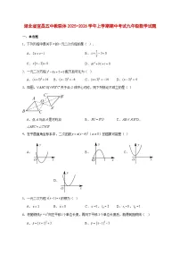 2025-2026学年湖北省宜昌五中教联体上册期中考试九年级数学试卷 [附答案]