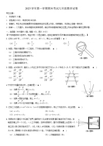 2026年上海市宝山区初三上学期一模数学试卷和参考答案