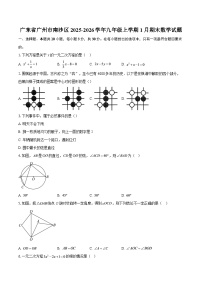 广东省广州市南沙区2025-2026学年九年级上学期1月期末数学试题-自定义类型