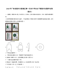 2026年广东省惠州市惠城区第一次初中学业水平模拟考试数学试卷（期末）-自定义类型