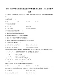 2025-2026学年山西省长治实验中学教育集团八年级（上）期末数学试卷-自定义类型
