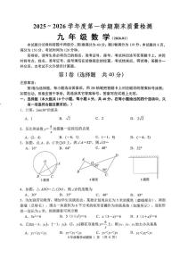 山东省济南市槐荫区2025-2026学年九年级上学期期末考试数学试题