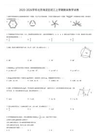 2025~2026学年北京海淀区初三上学期期末数学试卷（有答案解析）