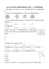 2025-2026学年四川省绵阳市游仙区八年级（上）期末数学试卷-自定义类型