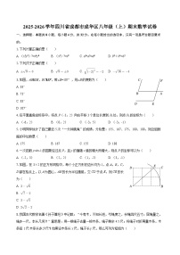 2025-2026学年四川省成都市成华区八年级（上）期末数学试卷-自定义类型
