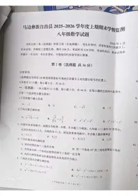 四川省乐山市马边彝族自治县2025-2026学年八年级上学期1月期末数学试题