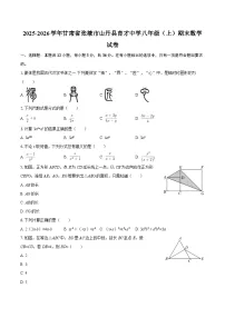2025-2026学年甘肃省张掖市山丹县育才中学八年级（上）期末数学试卷-自定义类型