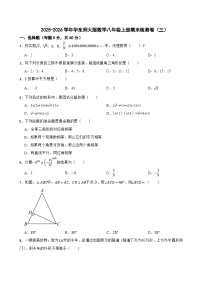 2025-2026学年华东师大版数学八年级上册期末检测卷（三）