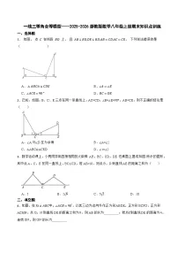 一线三等角全等模型——2025-2026浙教版数学八年级上册期末知识点训练