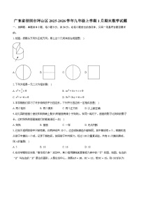 广东省深圳市坪山区2025-2026学年九年级上学期1月期末数学试题-普通用卷