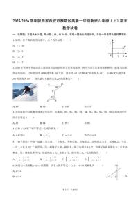 2025-2026学年陕西省西安市雁塔区高新一中创新班八年级（上）期末数学试卷