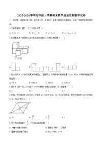 2025-2026学年九年级上学期期末教学质量监测数学试卷-自定义类型
