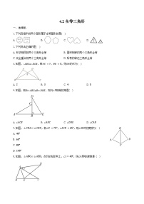 初中数学北师大版（2024）七年级下册（2024）全等三角形习题