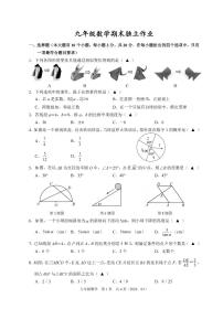 25年1月杭州余杭临平九上期末模拟数学试卷及答案