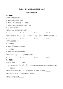 华东师大版（2024）七年级上册（2024）单项式巩固练习