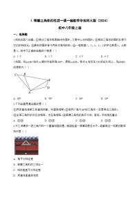 初中数学华东师大版（2024）八年级上册（2024）1. 等腰三角形的性质复习练习题