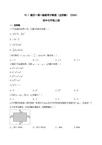 初中数学沪教版（五四制）（2024）七年级上册（2024）整式课时作业