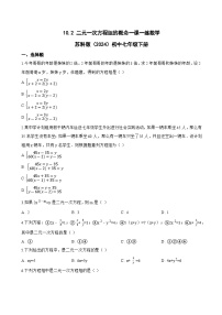 苏科版（2024）七年级下册（2024）二元一次方程组的概念一课一练