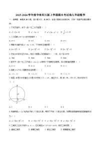 2025-2026学年度华东师大版上学期期末考试卷九年级数学-自定义类型