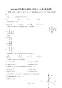 2025-2026学年重庆市北碚区七年级（上）期末数学试卷