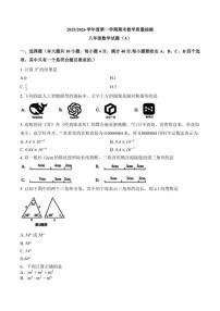 2025-2026学年安徽省合肥市庐江县上学期期末八年级数学_(含答案_)试卷