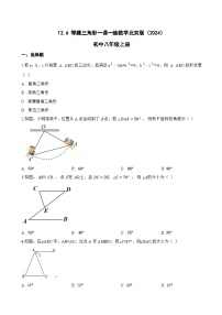 初中数学北京版（2024）八年级上册（2024）12.6 等腰三角形当堂检测题