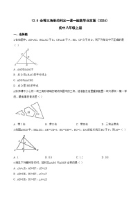 数学八年级上册（2024）12.5 全等三角形的判定课后练习题