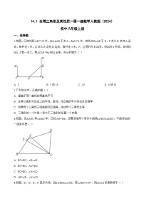 人教版（2024）八年级上册（2024）14.1 全等三角形及其性质课时练习