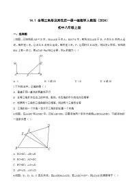 人教版（2024）八年级上册（2024）14.1 全等三角形及其性质课时练习