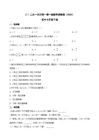 数学七年级下册（2024）二元一次方程综合训练题