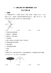 青岛版（2024）八年级上册（2024）2.1 全等三角形课时作业