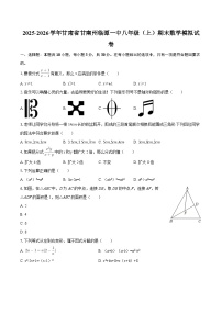 2025-2026学年甘肃省甘南州临潭一中八年级（上）期末数学模拟试卷-自定义类型