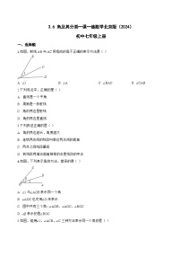 七年级上册（2024）角及其分类随堂练习题